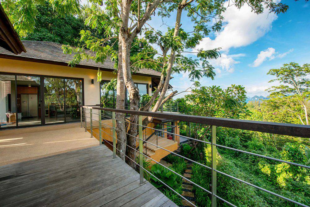 tropical terrace with unique view