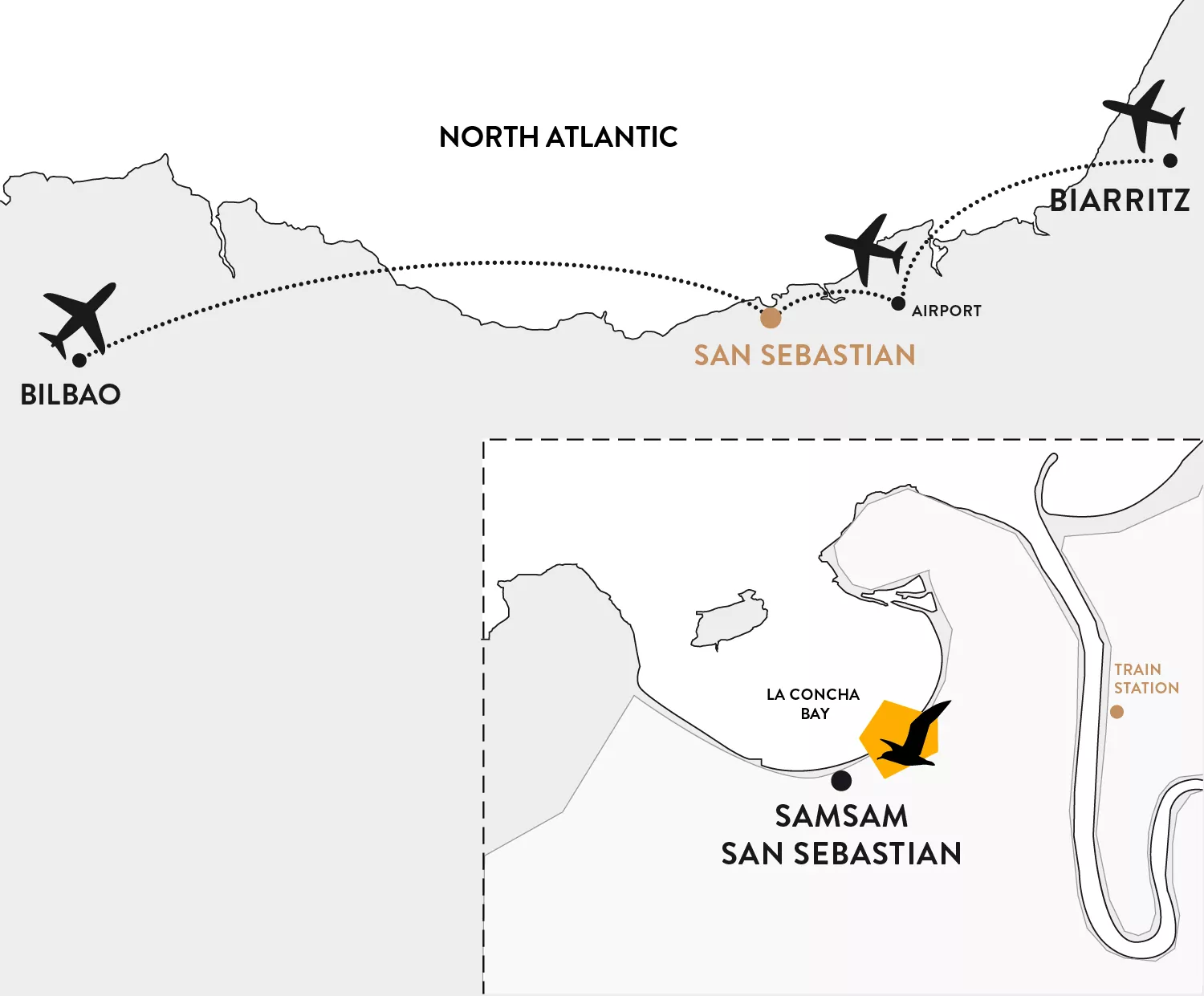 san sebastian map